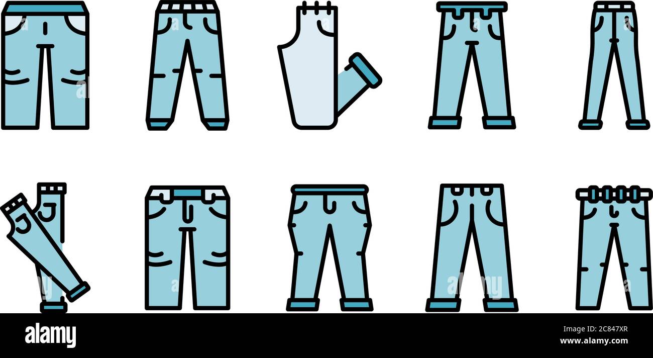 Slim skinny fit denim jeans Stock Vector Images - Alamy