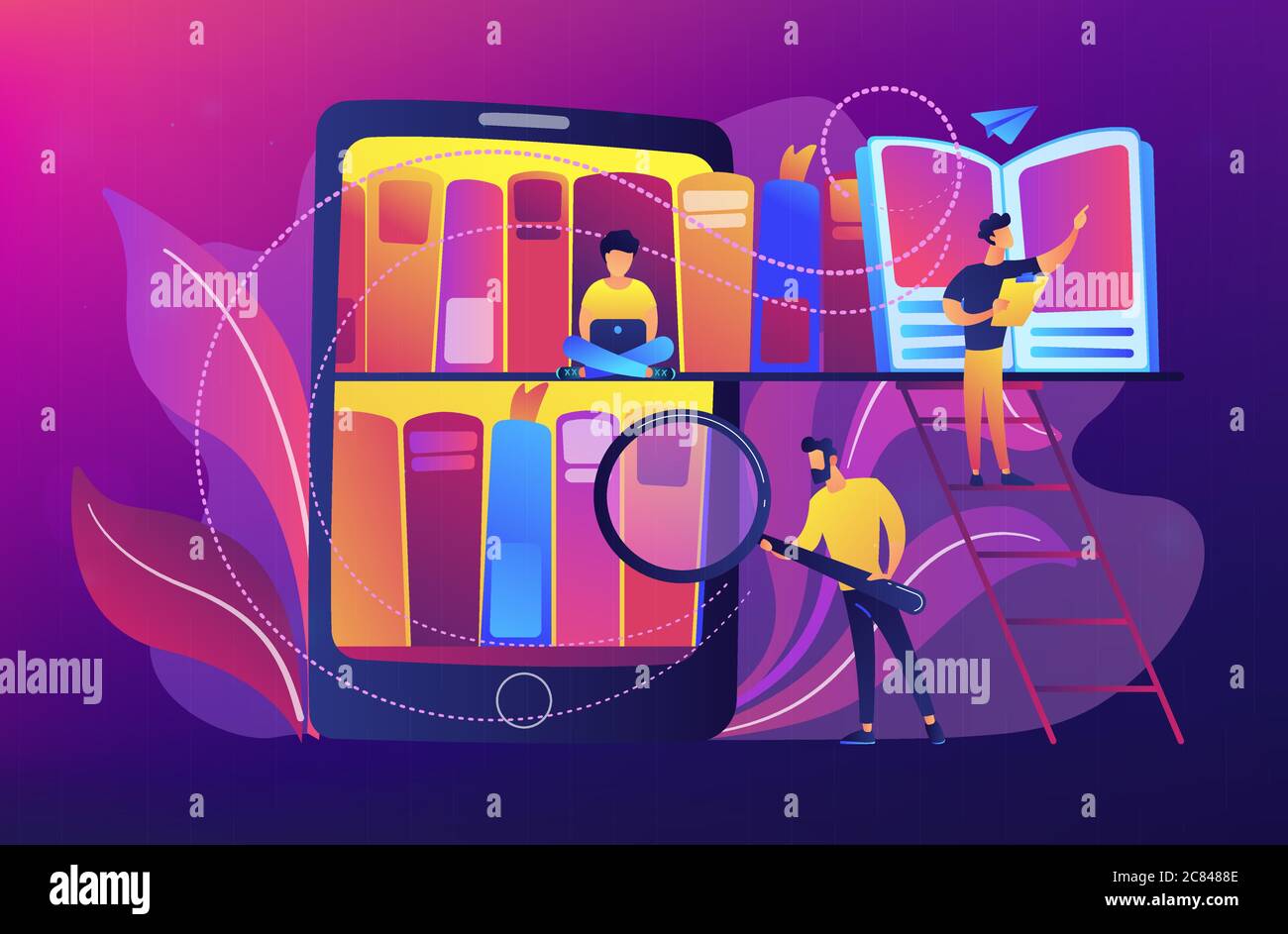 Elibrary Vector Element E-library concept vector illustration Stock Vector Image & Art - Alamy