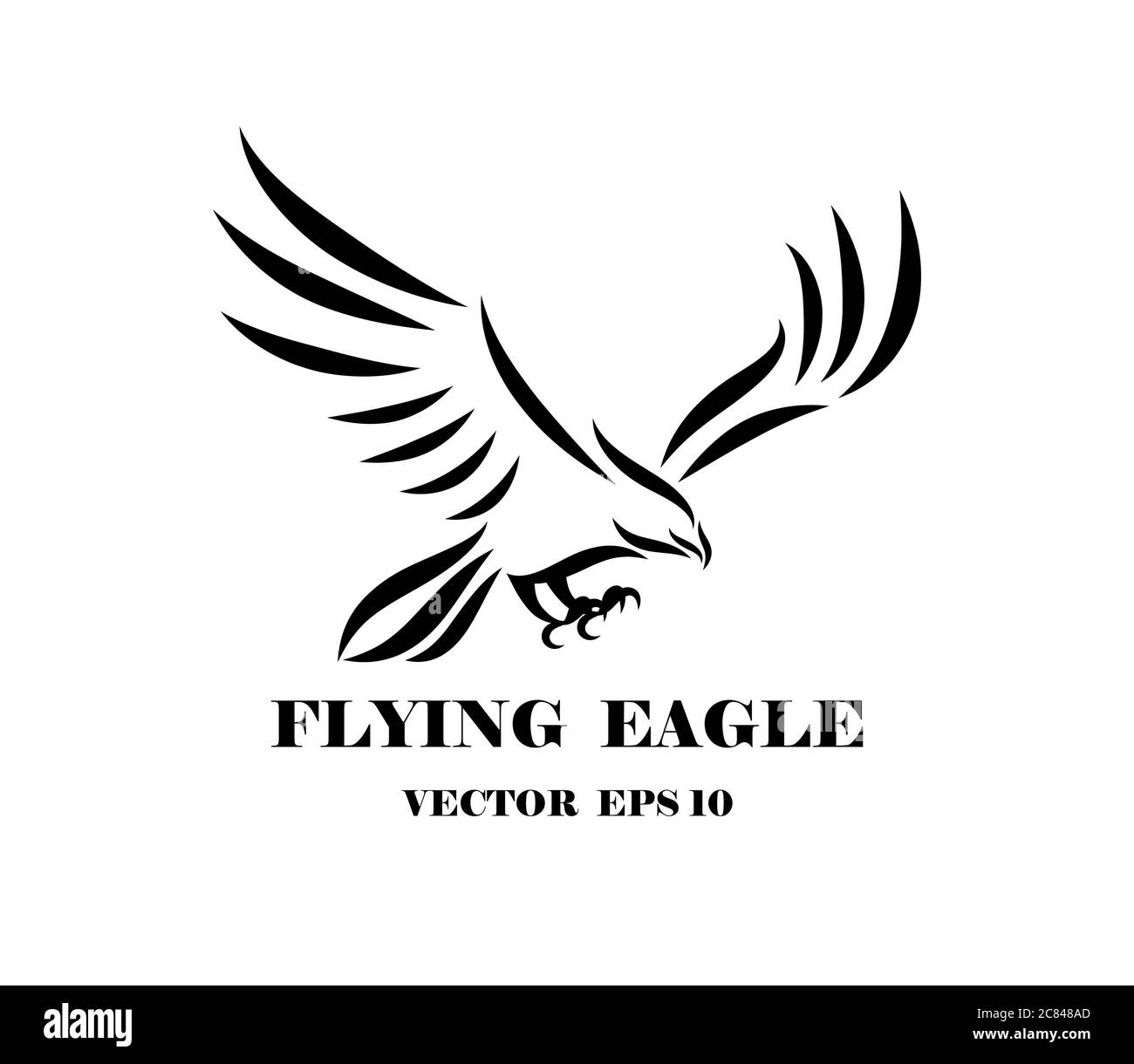 Line art vector logo of eagle that is flying Stock Vector Image & Art -  Alamy