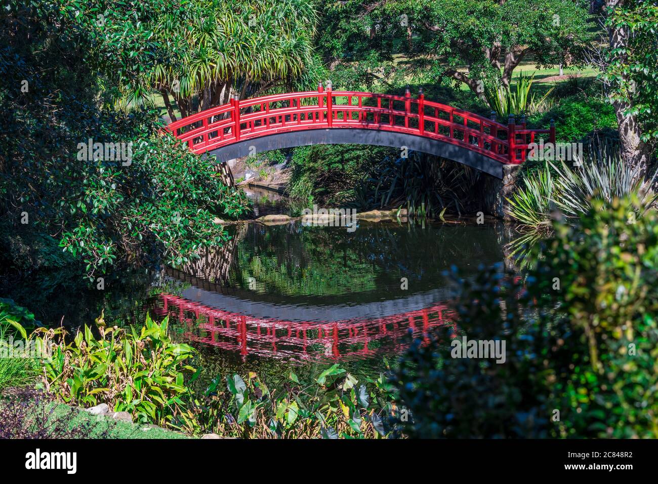 Kawasaki Bridge Wollongong Botanic Gardens Stock Photo