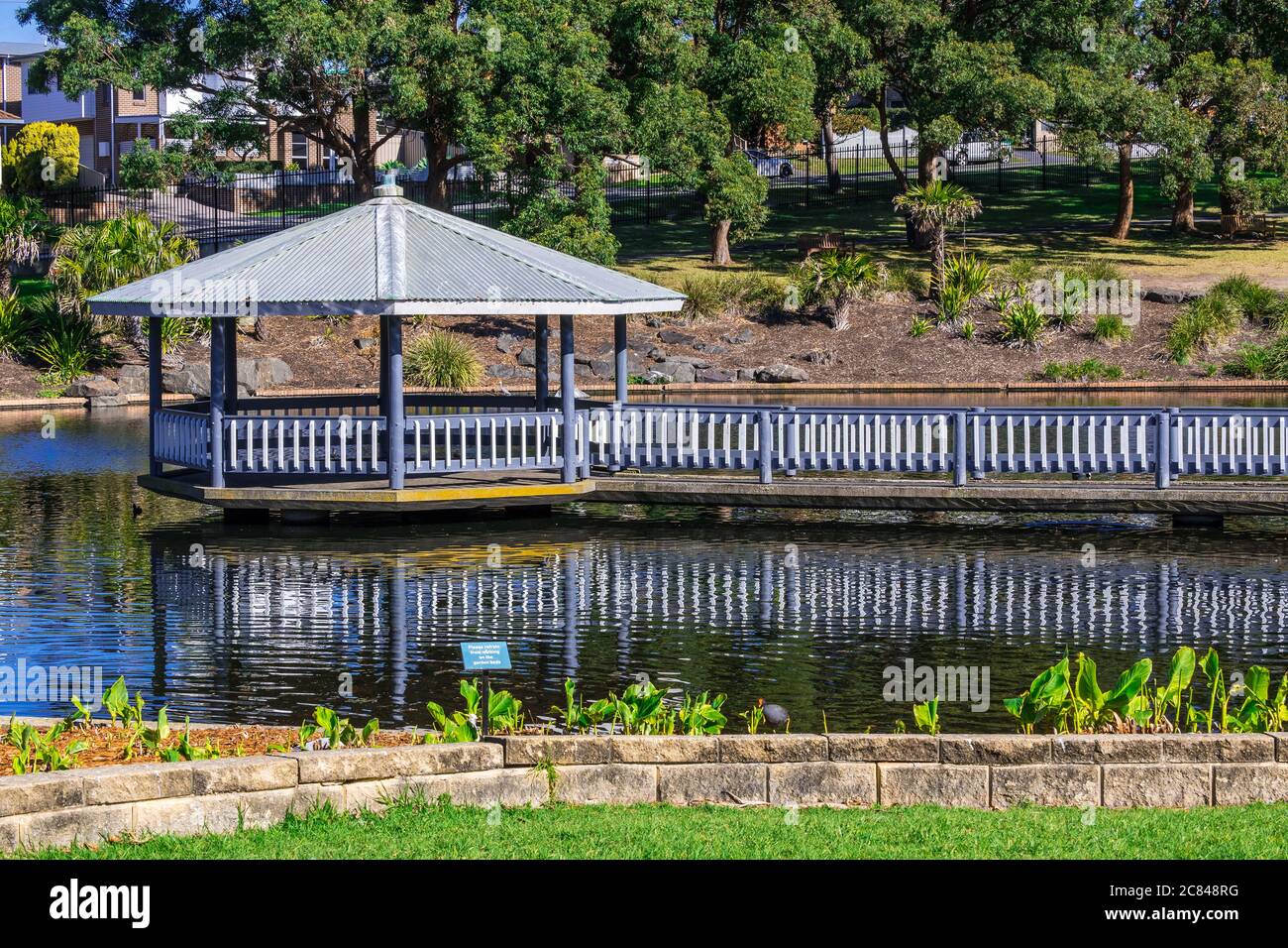 The Duck pond at Wollongong Botanic Gardens Stock Photo
