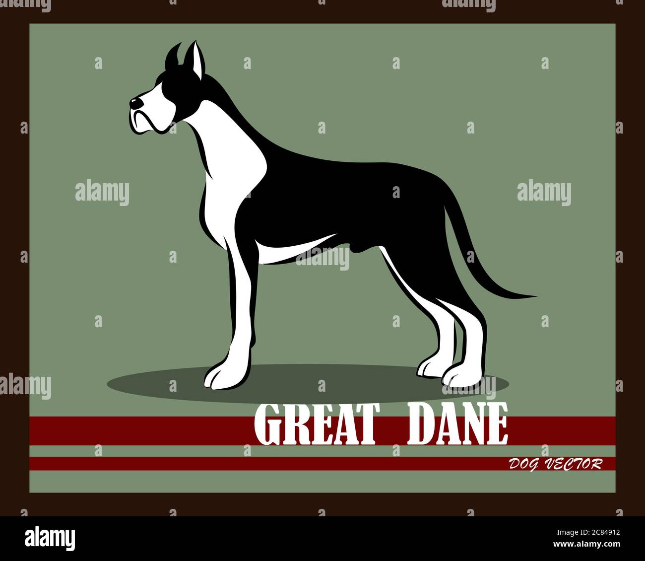 Great dane puppy standing Stock Vector Images Alamy
