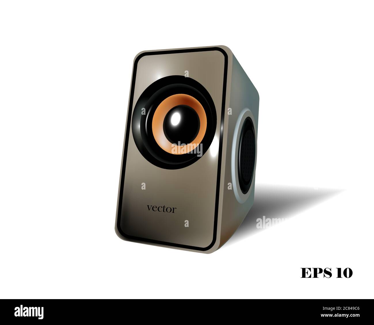 Vector illustration of desktop speaker on white background as an eps 10 ...