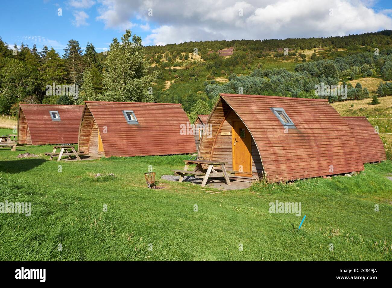 Glentrees Forest Lodges, Scottish Borders, Stock Photo