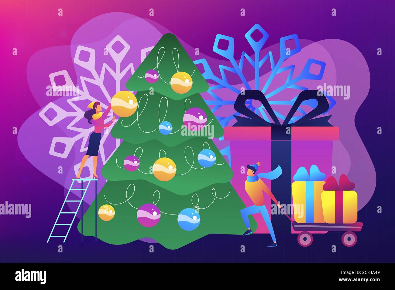 Winter holidays concept vector illustration Stock Vector Image & Art ...