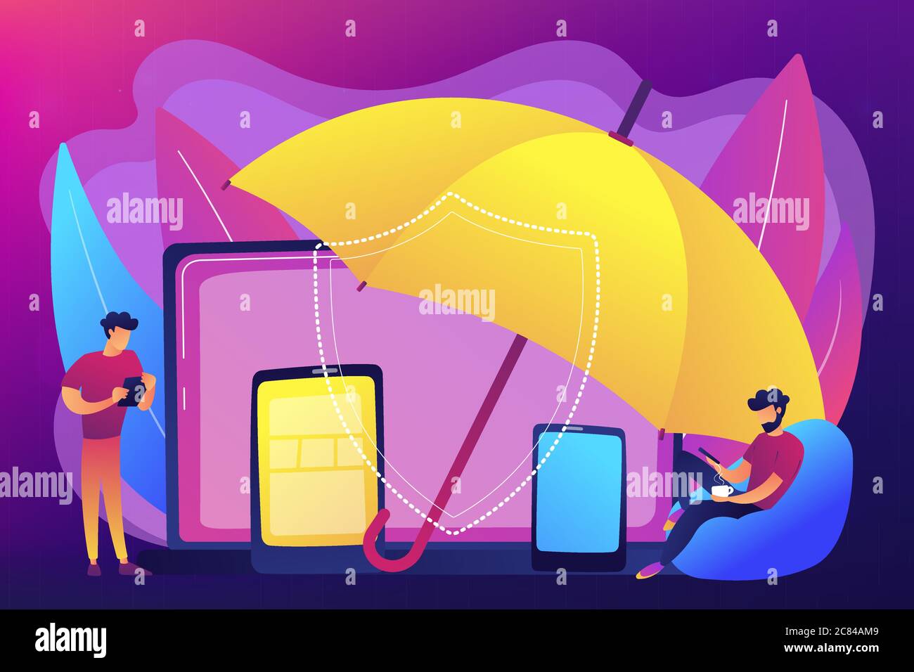 Electronic device insurance concept vector illustration Stock Vector