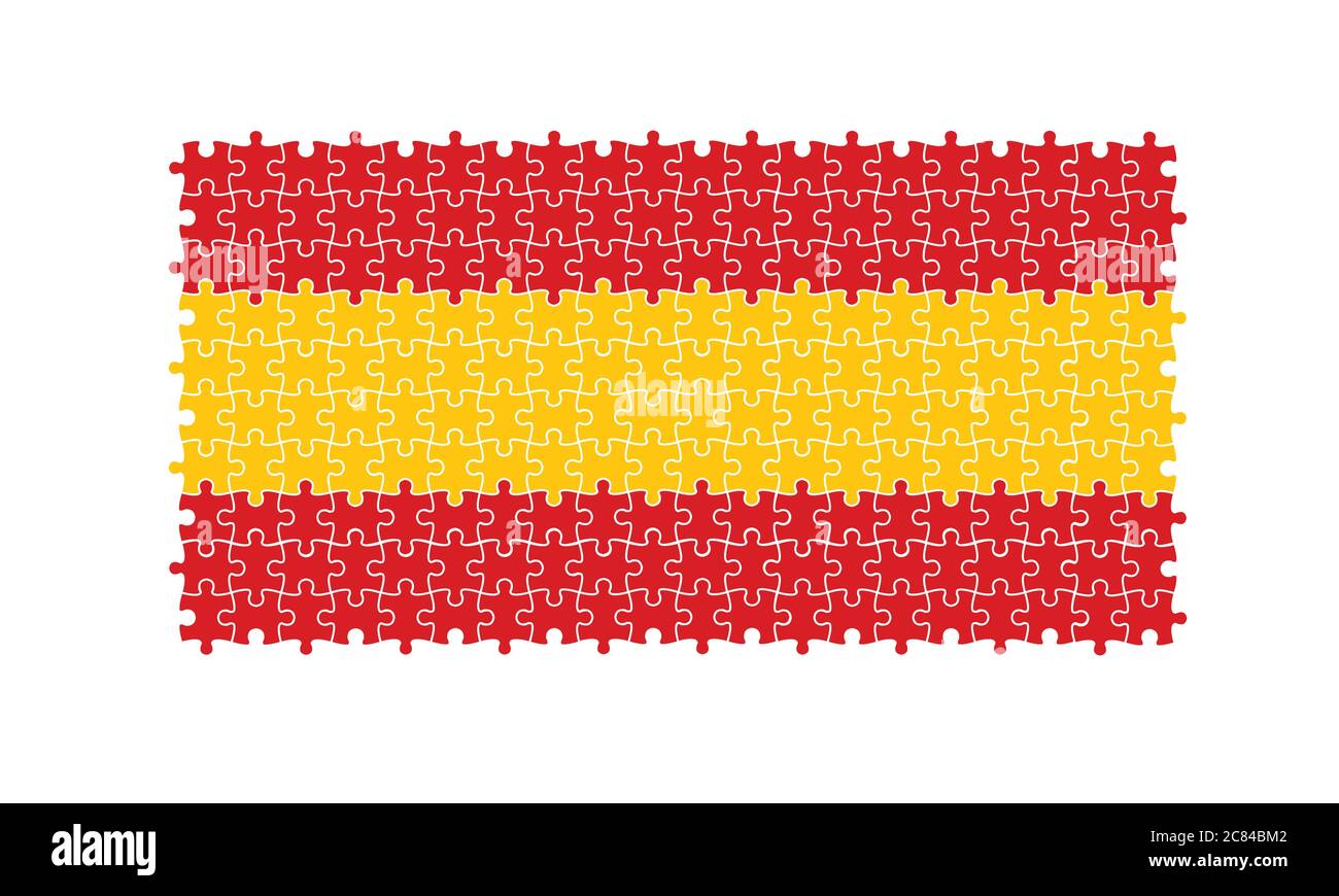 Spain puzzle flag vector illustration Stock Vector