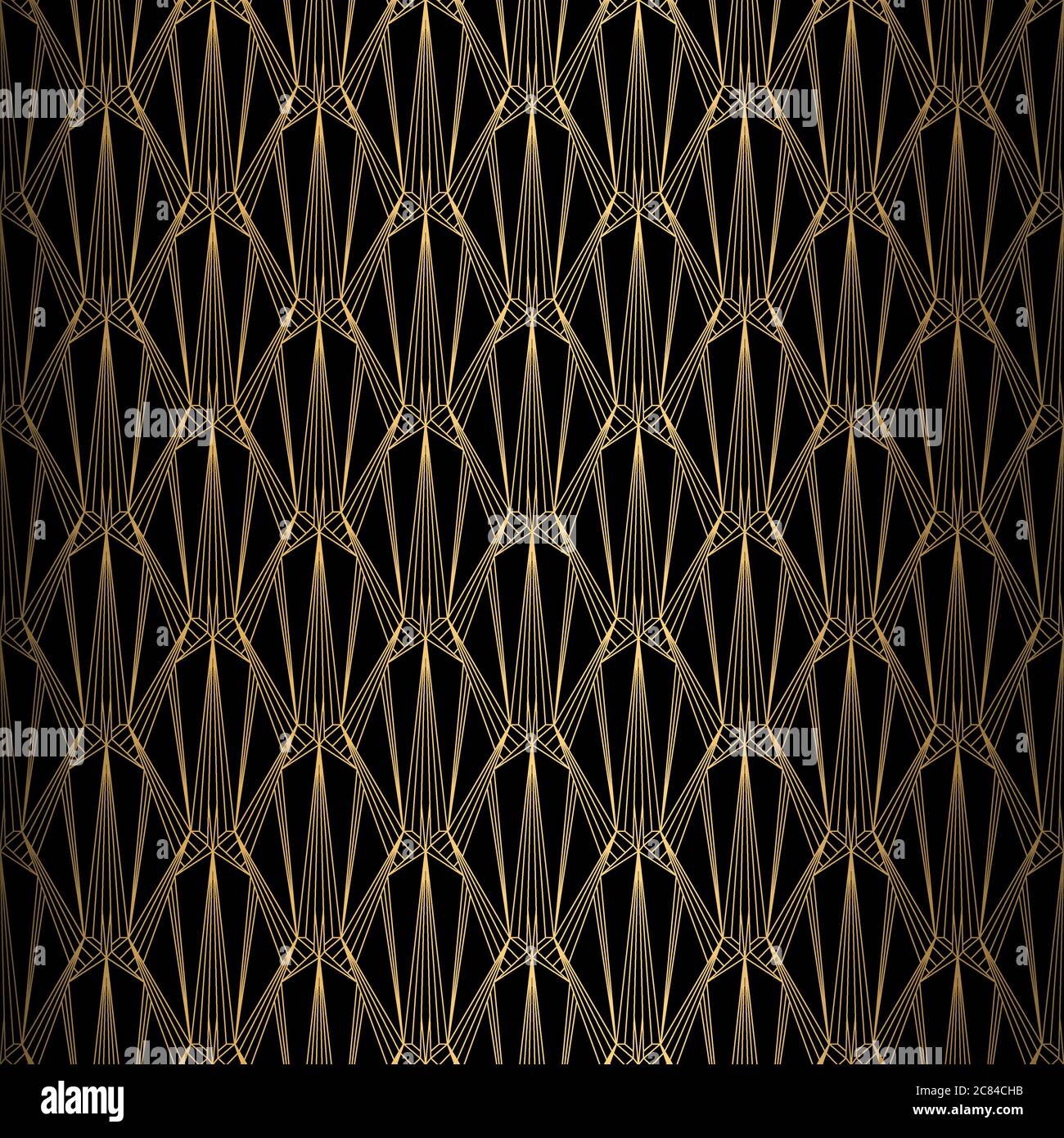 Art Deco Pattern. Vector gold black background Stock Vector Image & Art ...