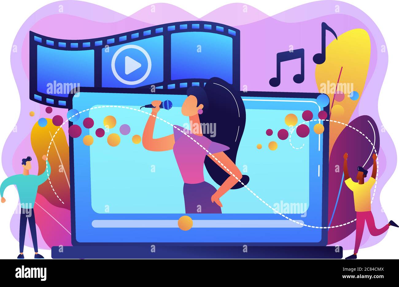 Music video concept vector illustration Stock Vector Image & Art Alamy