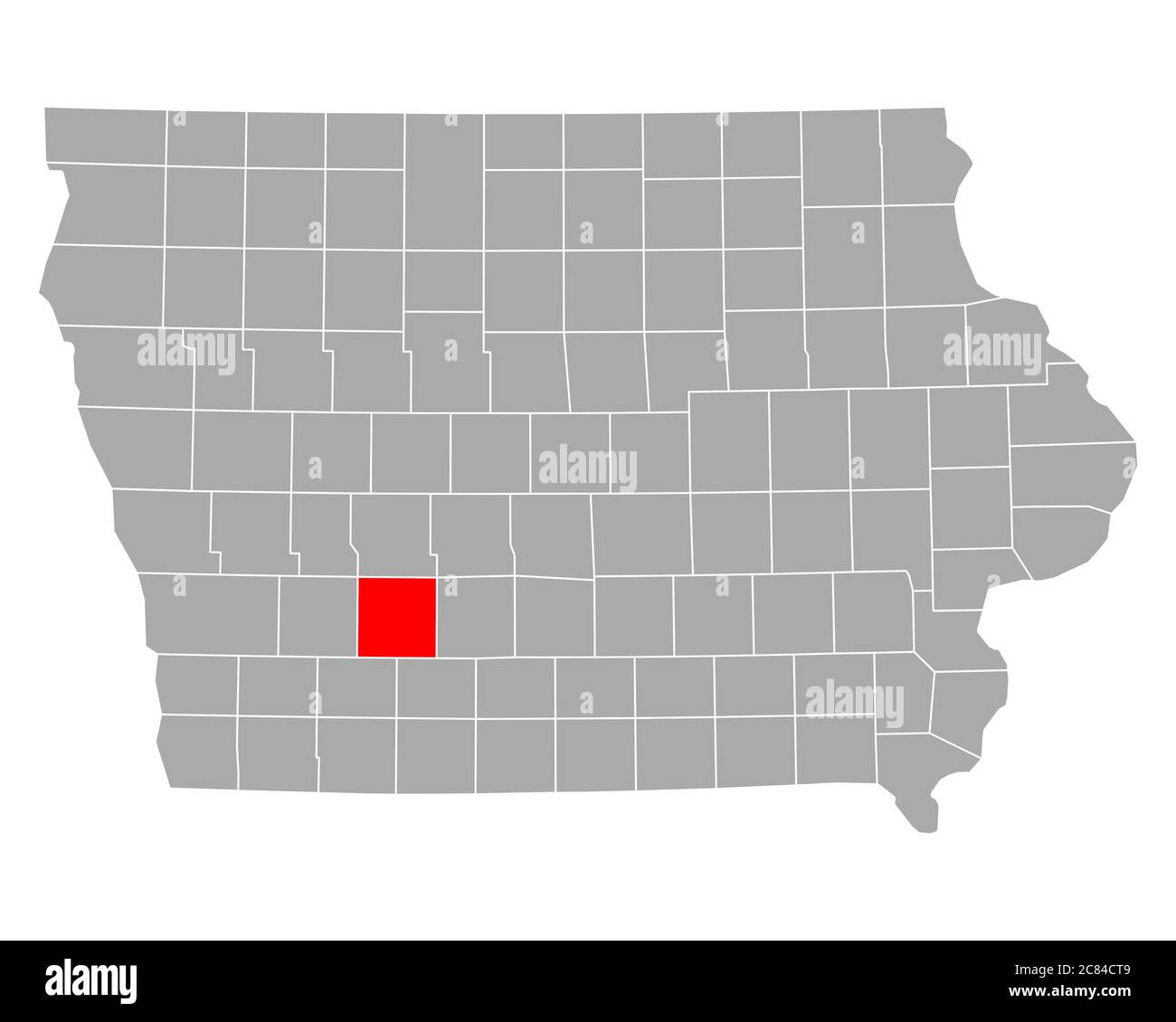 Map of Adair in Iowa Stock Photo Alamy