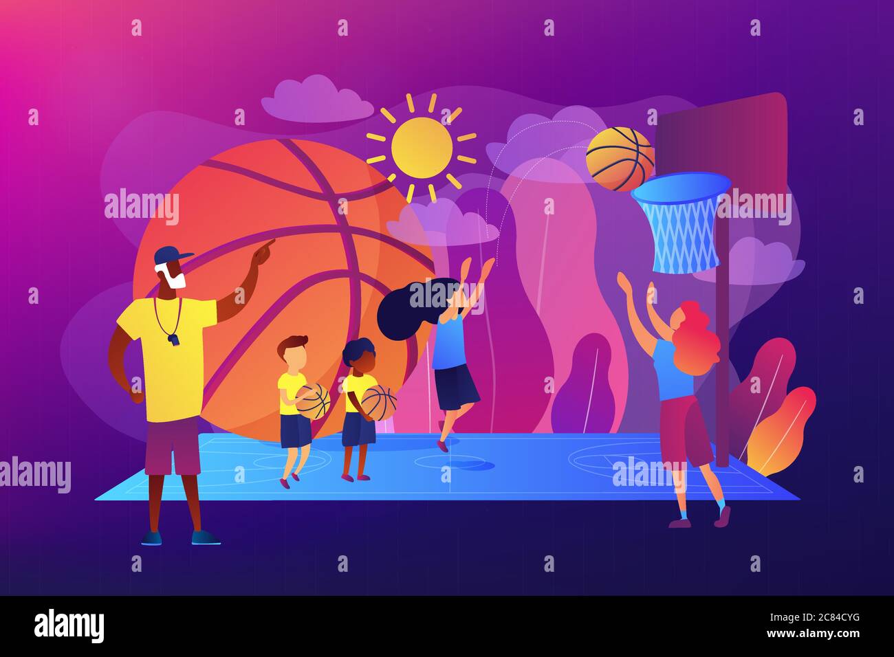 Basketball camp concept vector illustration Stock Vector Image & Art