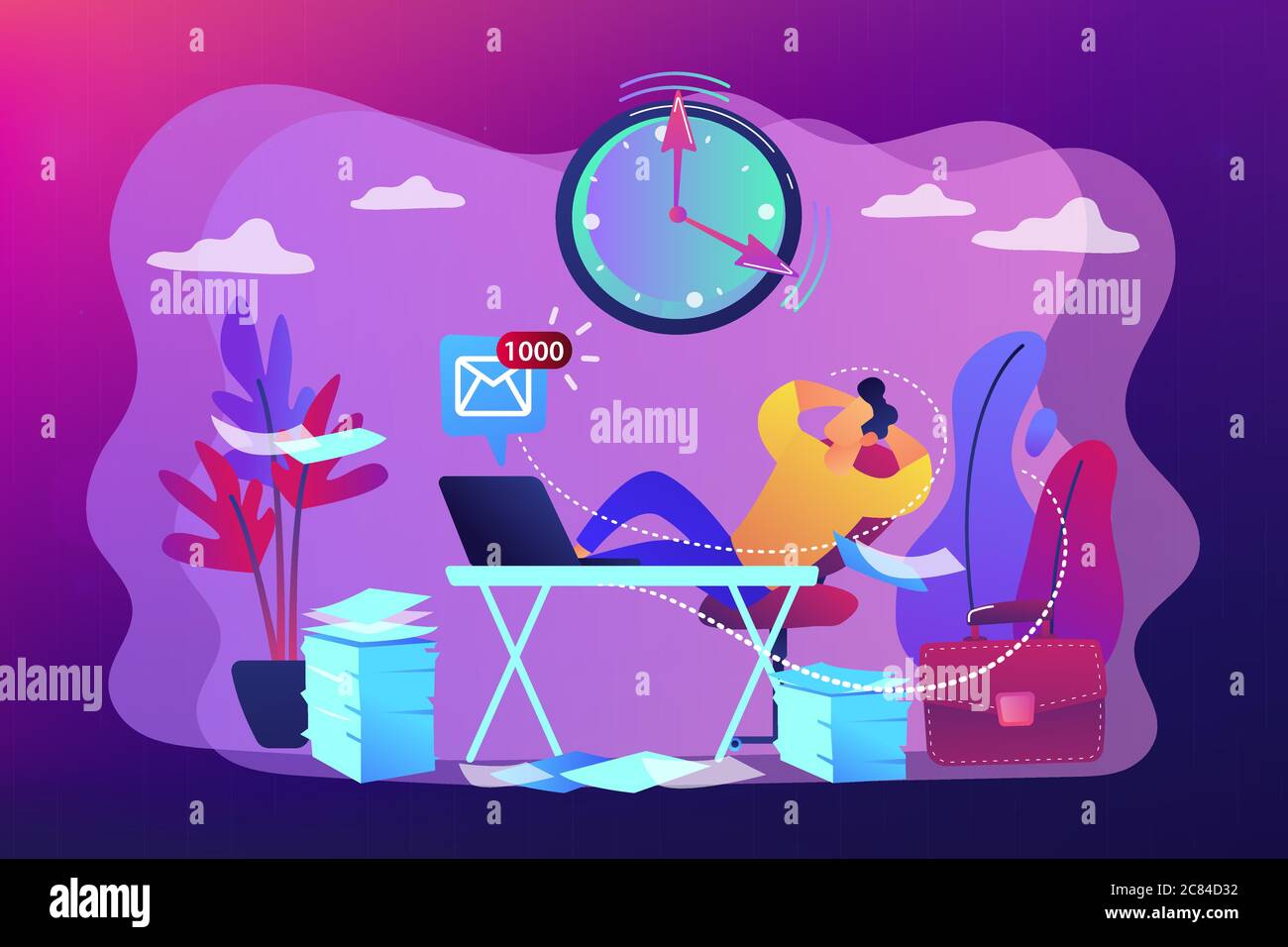 Procrastination concept vector illustration Stock Vector Image & Art