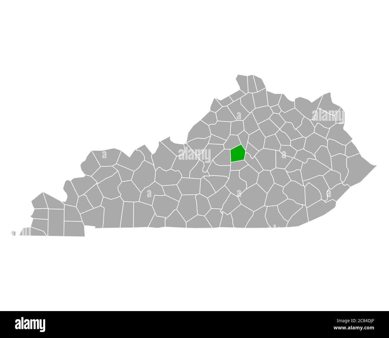 Map of Mercer in Kentucky Stock Photo Alamy