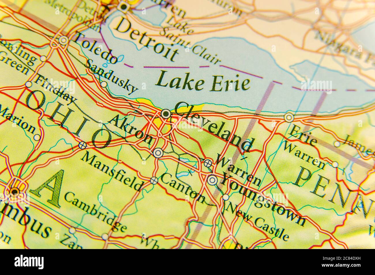 Map of cleveland hires stock photography and images Alamy