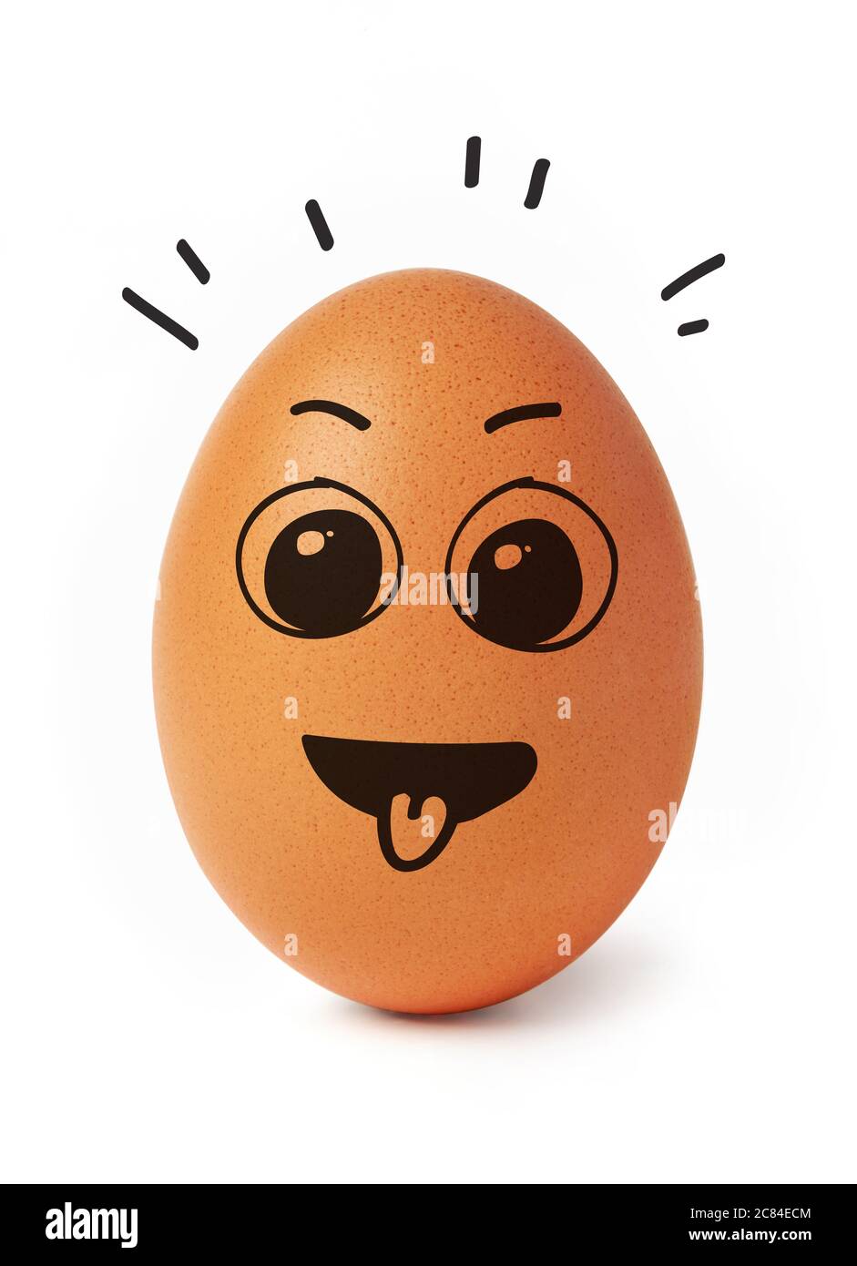 Egg with smiley face drawing, white background Stock Photo Alamy