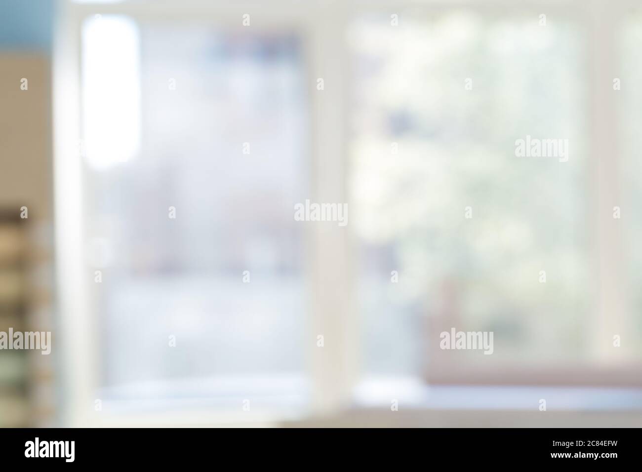 large window with sunlight in the bluer. background for design Stock Photo