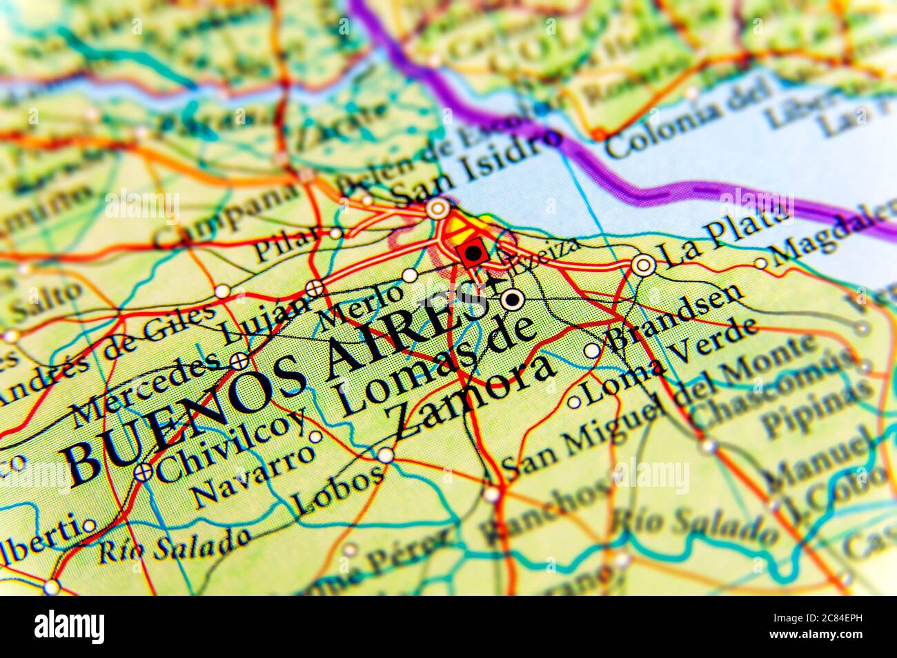 Geographic Map Of Argentina With Capital City Buenos Aires Stock Photo Geographic Map Of Argentina With Capital City Buenos Aires 2C84EPH