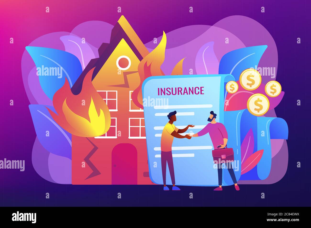 Fire insurance concept vector illustration Stock Vector Image & Art Alamy