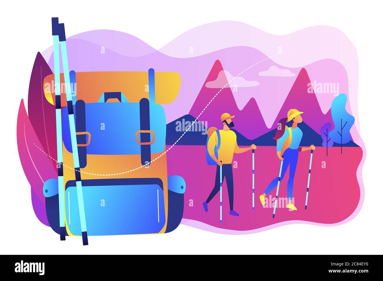 Summer hiking concept vector illustration Stock Vector Image & Art - Alamy