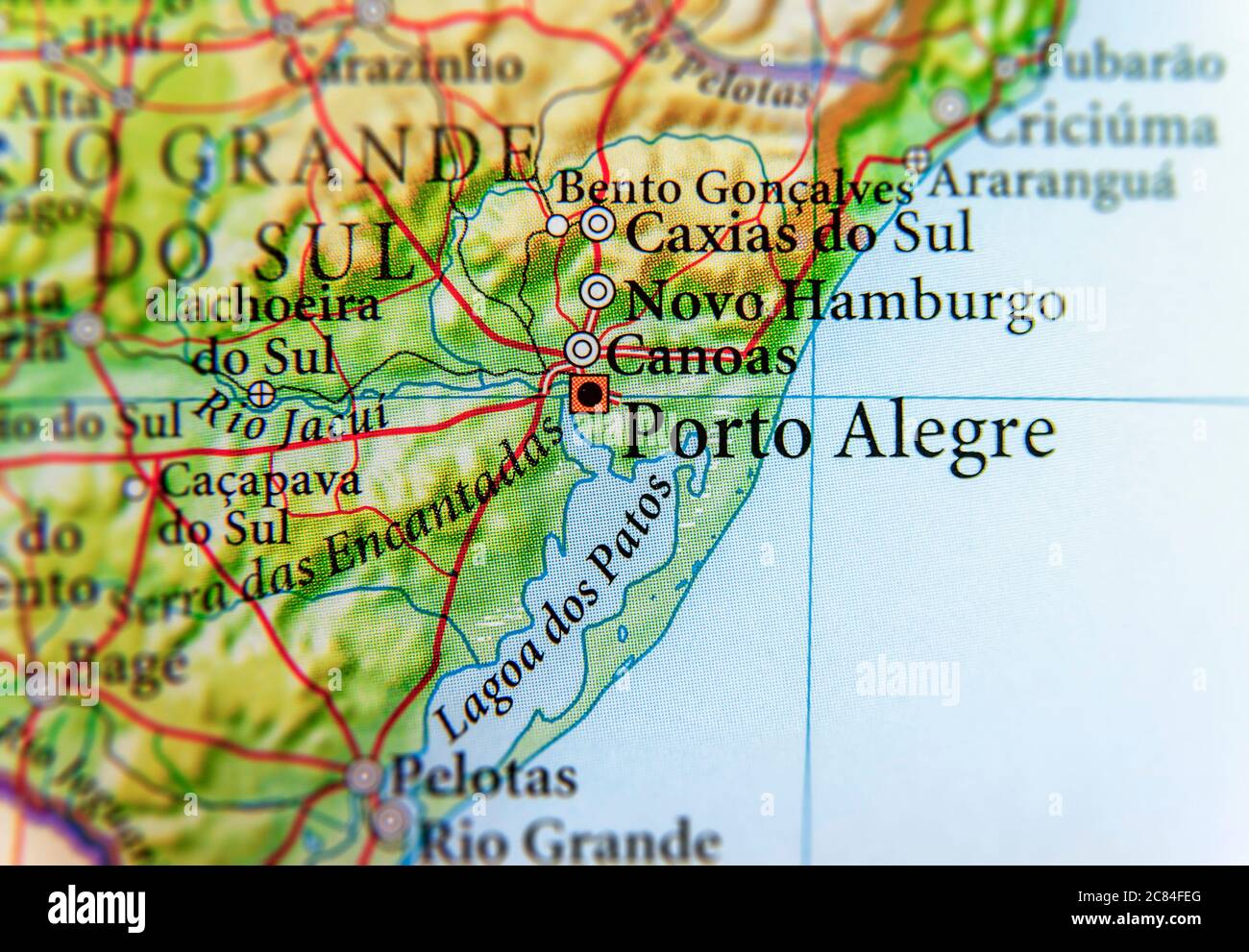 Geographic map of Brasil with Porto Alegre city Stock Photo - Alamy