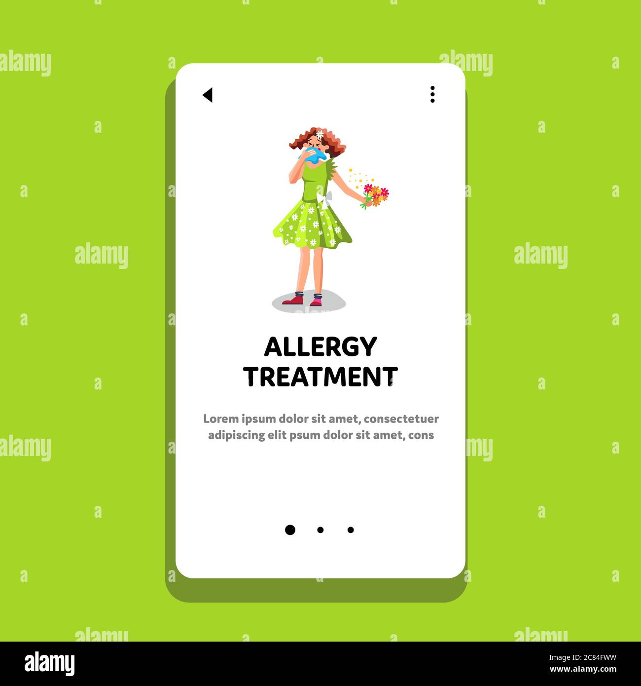 Allergy Treatment And Woman Healthcare Vector Stock Vector Image & Art Alamy