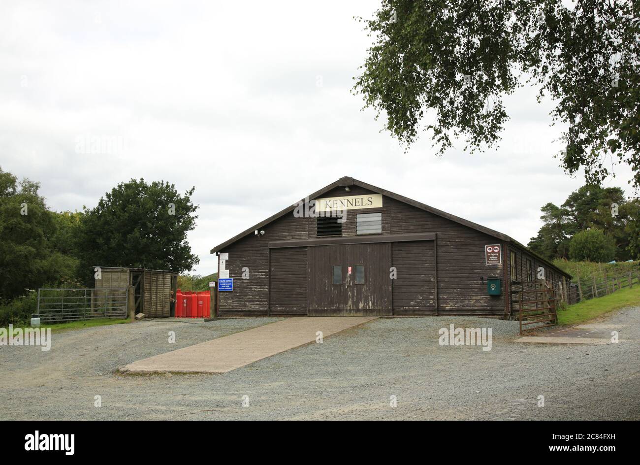 The kennels at the Lake Vyrnwy hotel and spa, Powys, Wales, UK Stock
