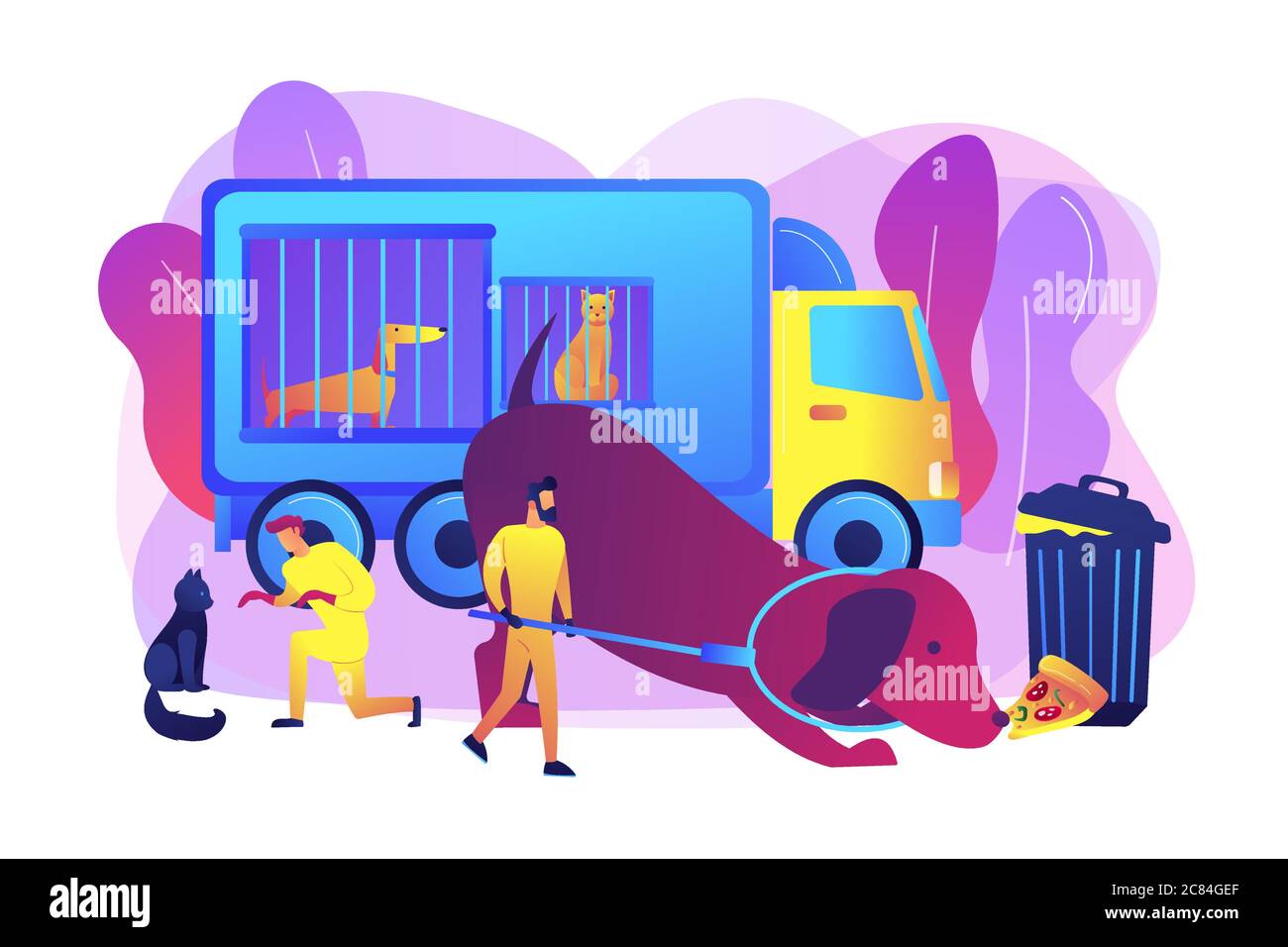 Animal control service concept vector illustration Stock Vector Image ...