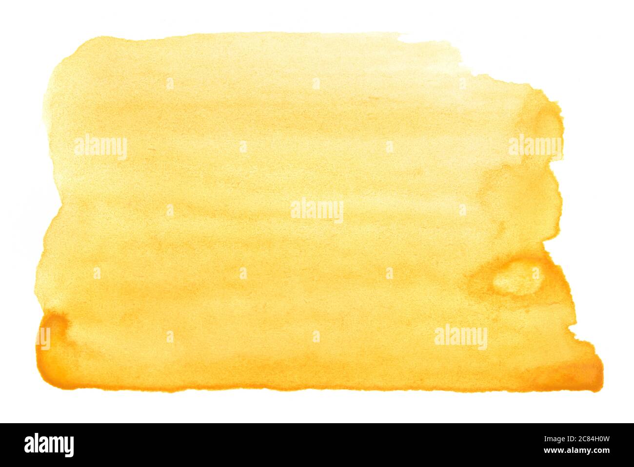 Yellow watercolor isolated on white Stock Photo - Alamy
