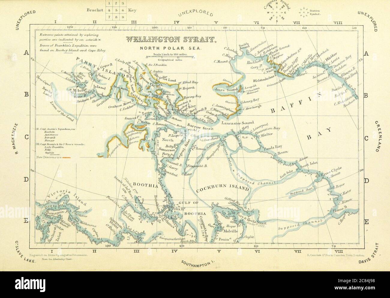 Old map Europe 1850 hi-res stock photography and images - Alamy