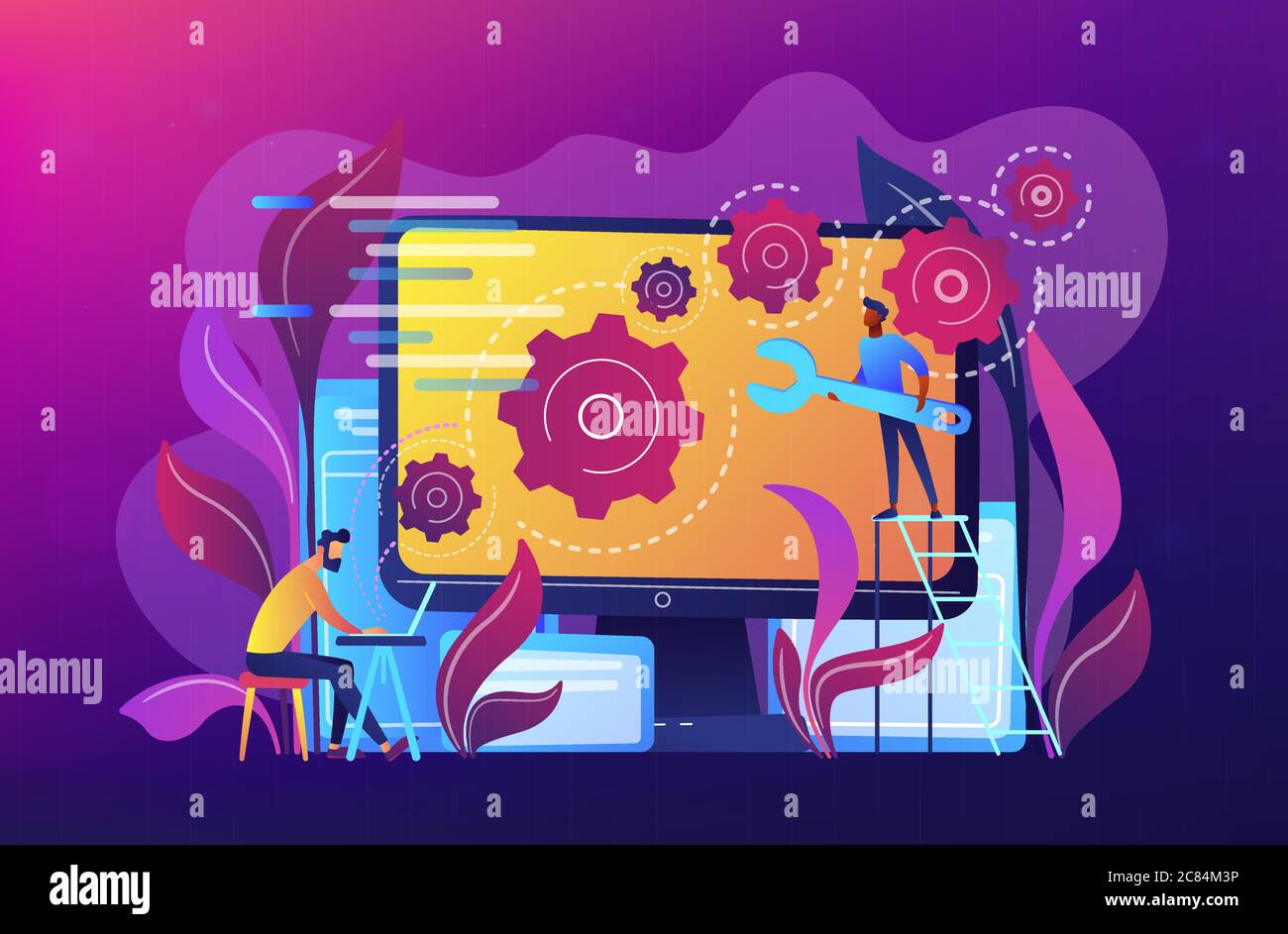 Back end development it concept vector illustration Stock Vector Image & Art Alamy