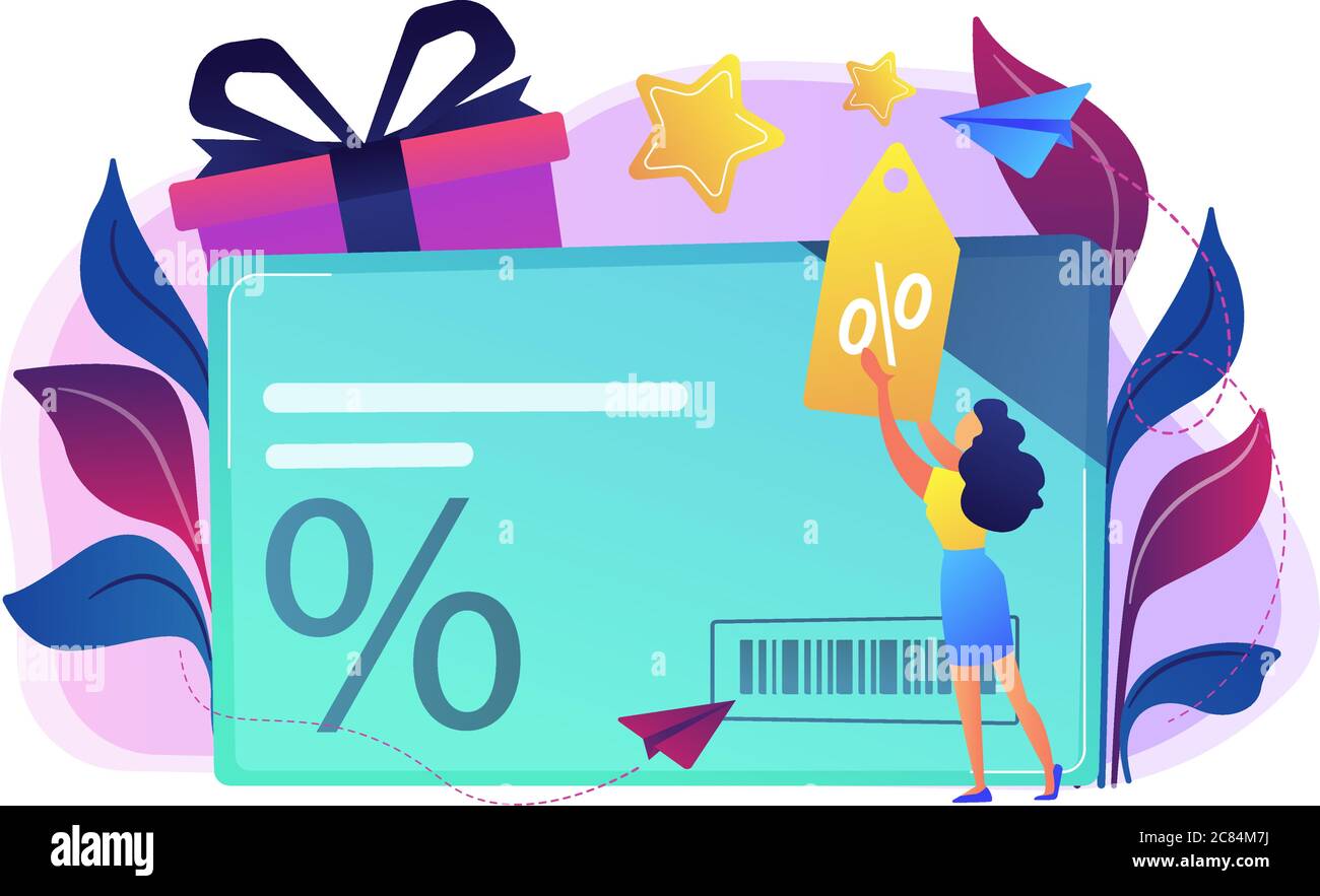 Discount and loyalty card concept vector illustration Stock Vector