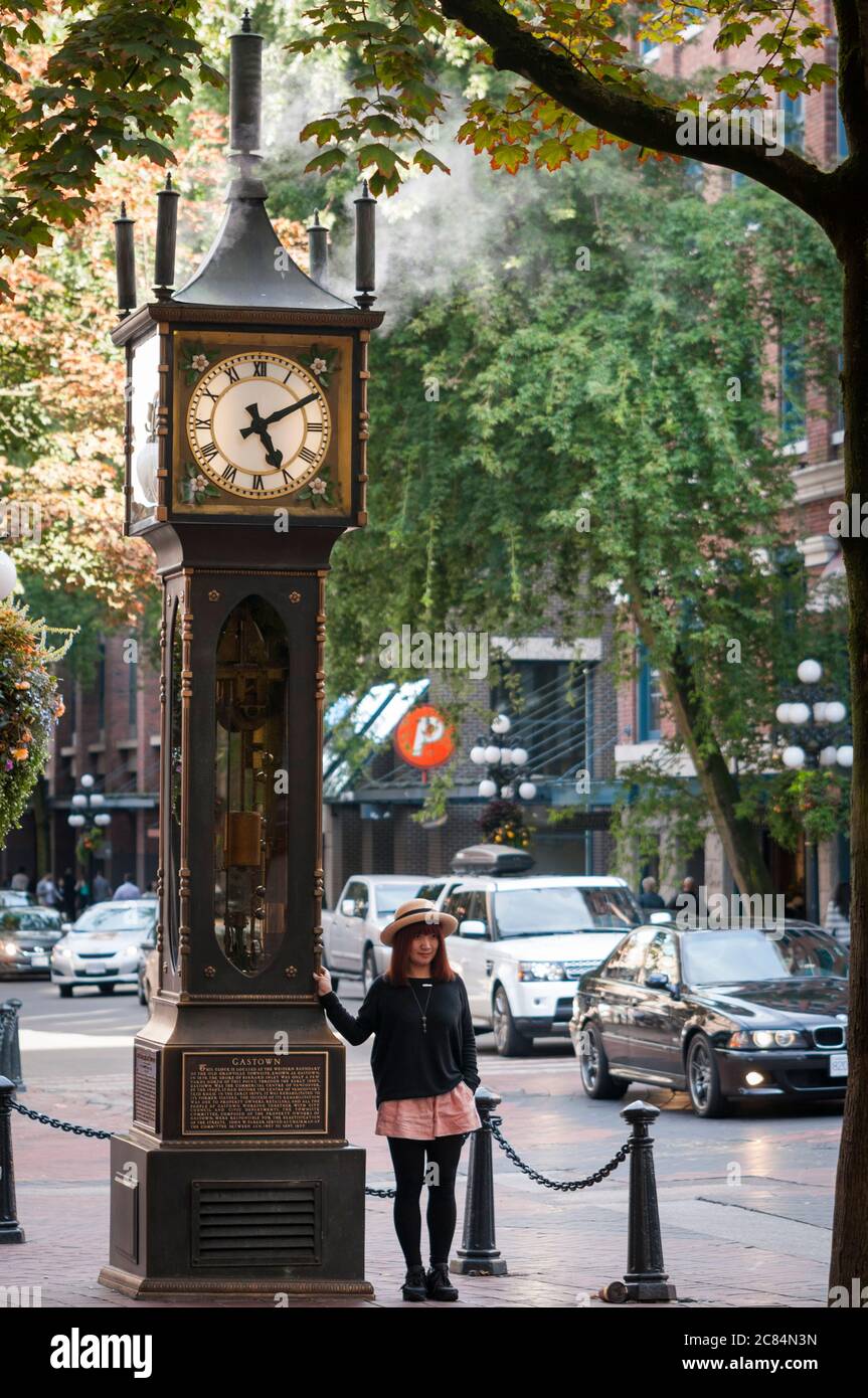 Steam clock, Water Street, Gastown, Vancouver, British Columbia, Canada