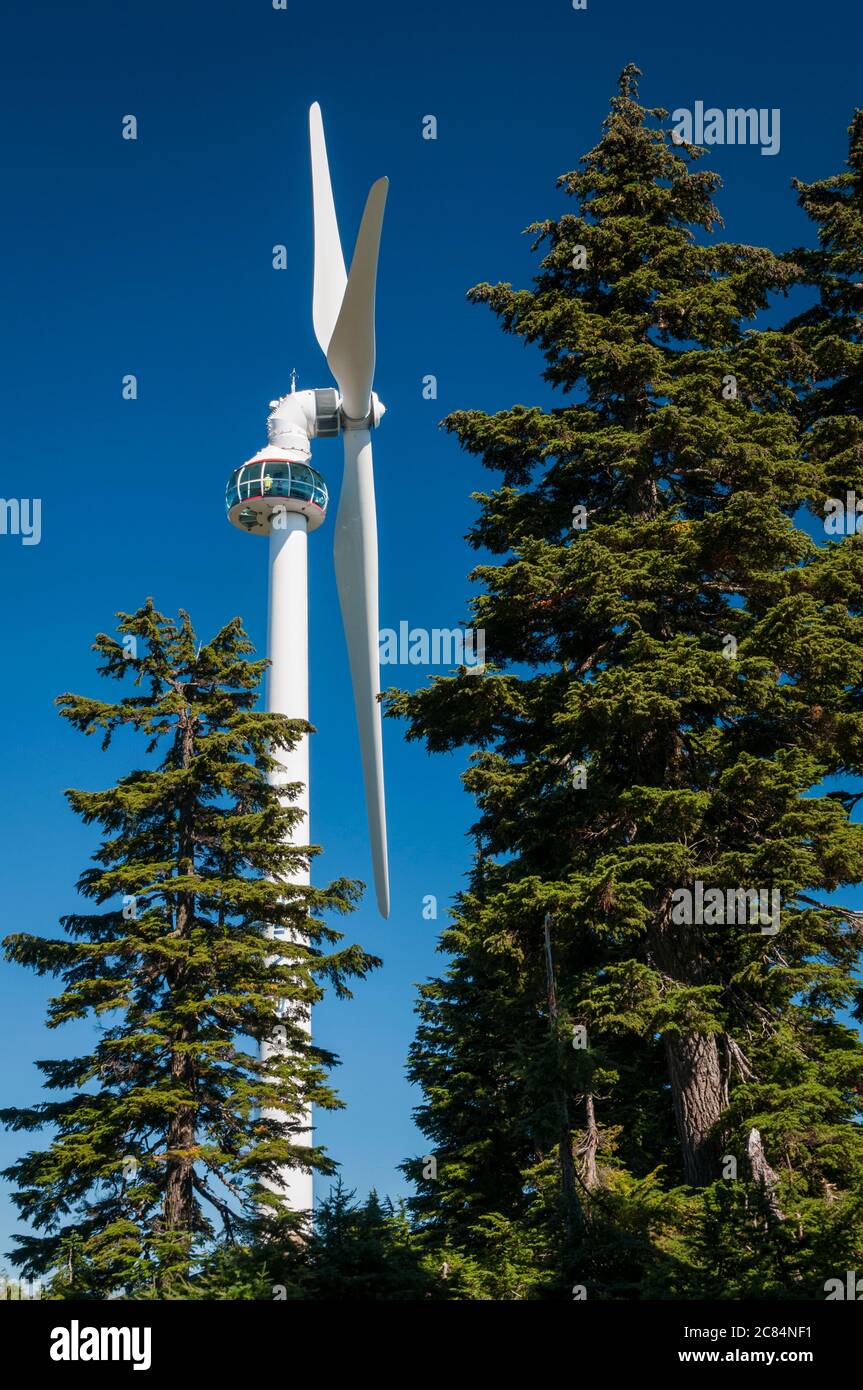 Eye of the Wind, Grouse Mountain, Vancouver, British Columbia, Canada. Stock Photo