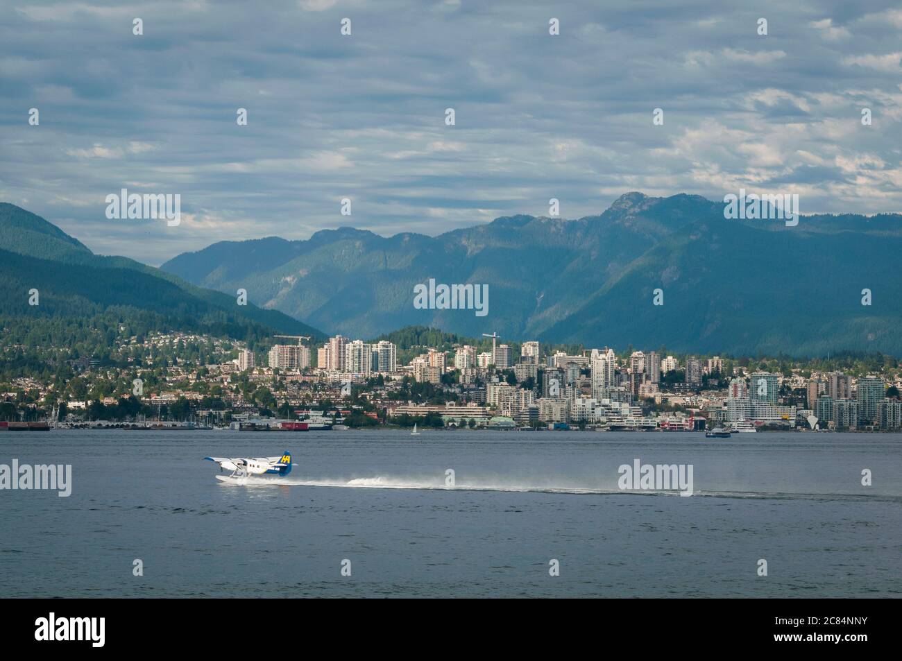 A Harbour Air De Havilland Otter DHC3 Float seaplane takes off in