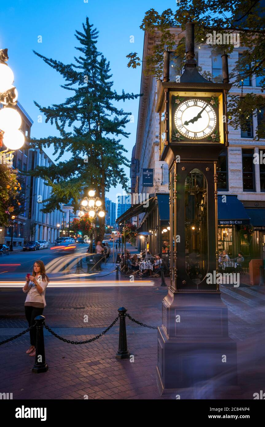 Steam clock, Water Street, Gastown, Vancouver, British Columbia, Canada