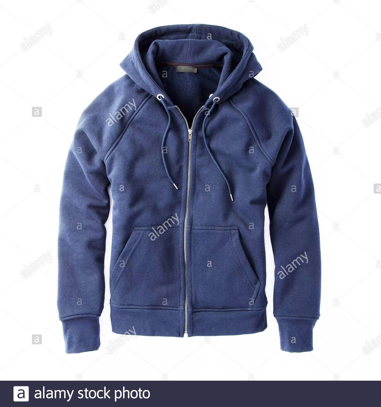 blue hoodie with white hood