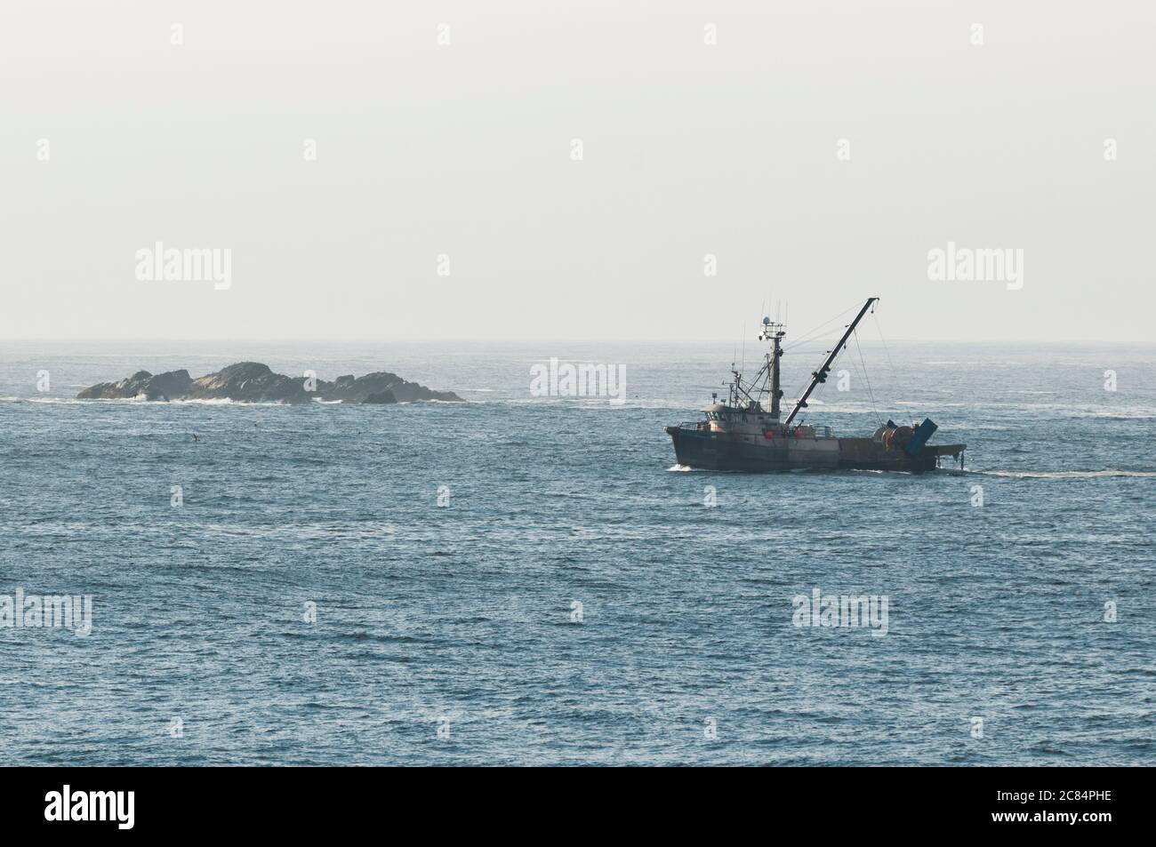 Commercial fishing vessel Pacific Viking heading out from