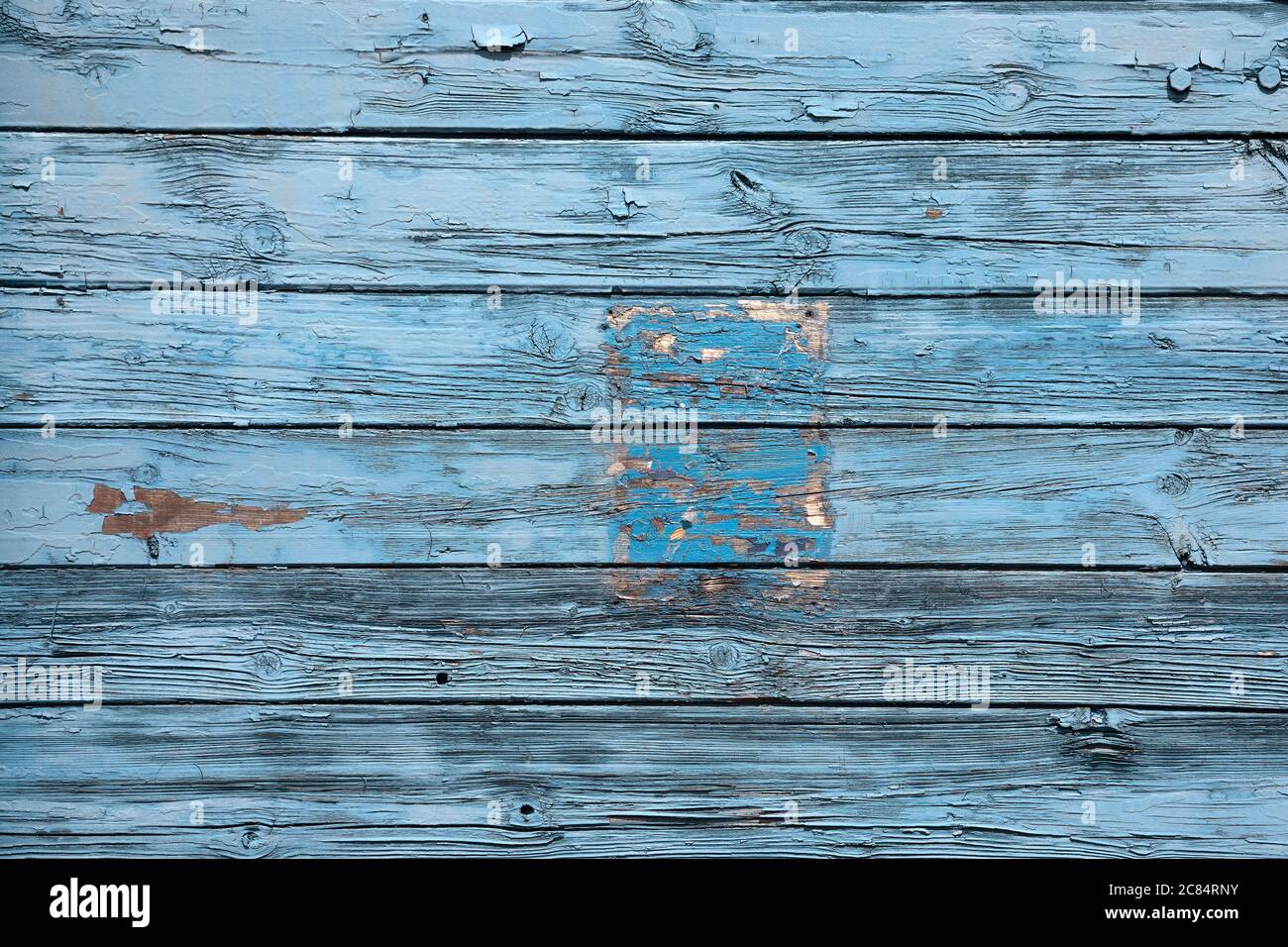 Old painted blue wood background Stock Photo