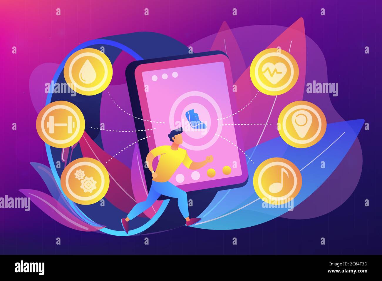 Fitness tracker concept vector illustration Stock Vector Image & Art