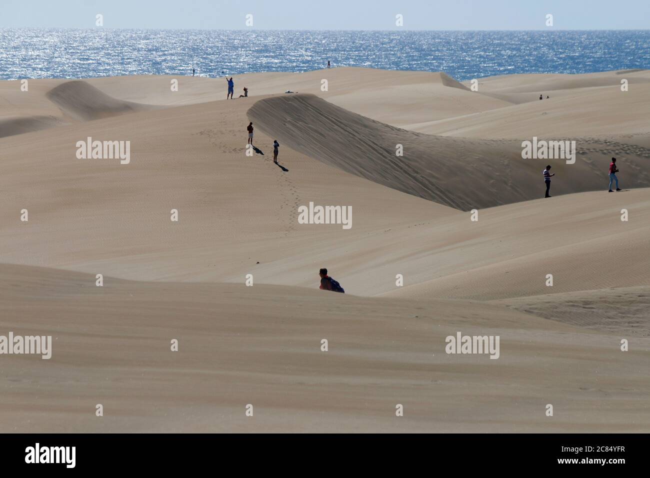 Impressionen: Atlantik, Duenen von Maspalomas/ Playa del Ingles, Gran Canaria, Kanarische Inseln, Spanien/ impressions: Atlantic Ocean, dunes of Maspa Stock Photo