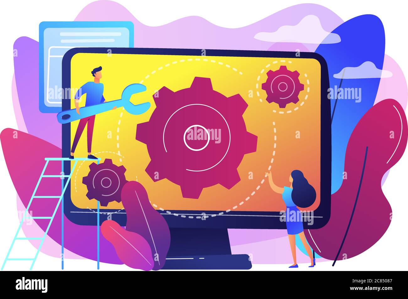 Computer service concept vector illustration Stock Vector Image & Art ...