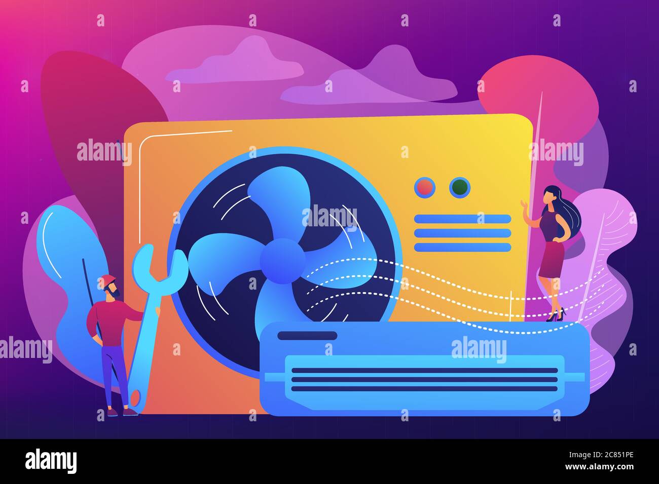 Air conditioning concept vector illustration Stock Vector Image & Art ...