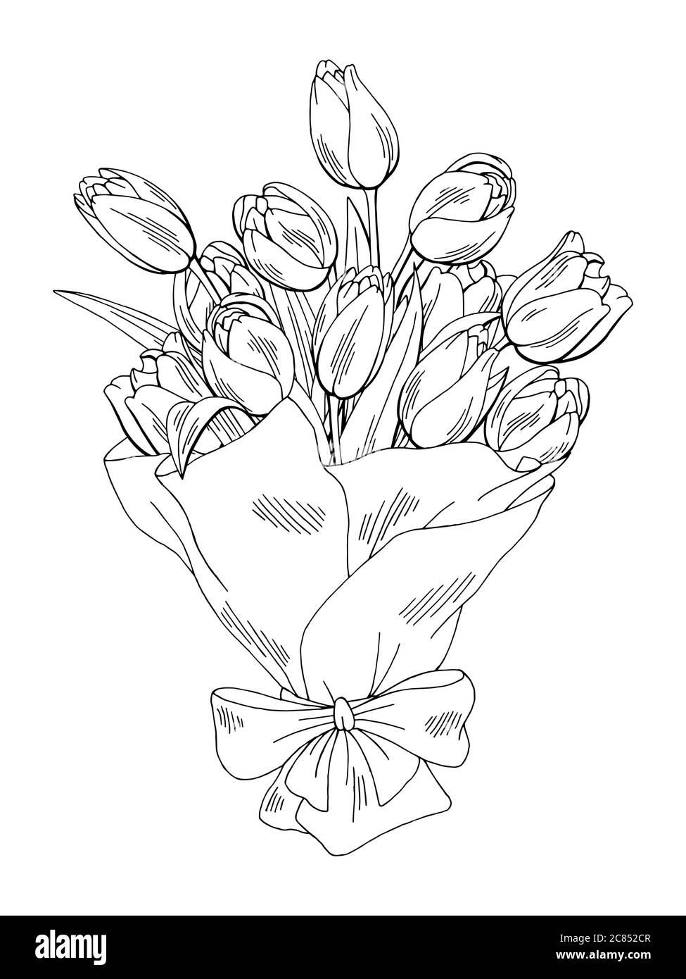 Flower Bouquet Drawing  How To Draw A Flower Bouquet Step By Step