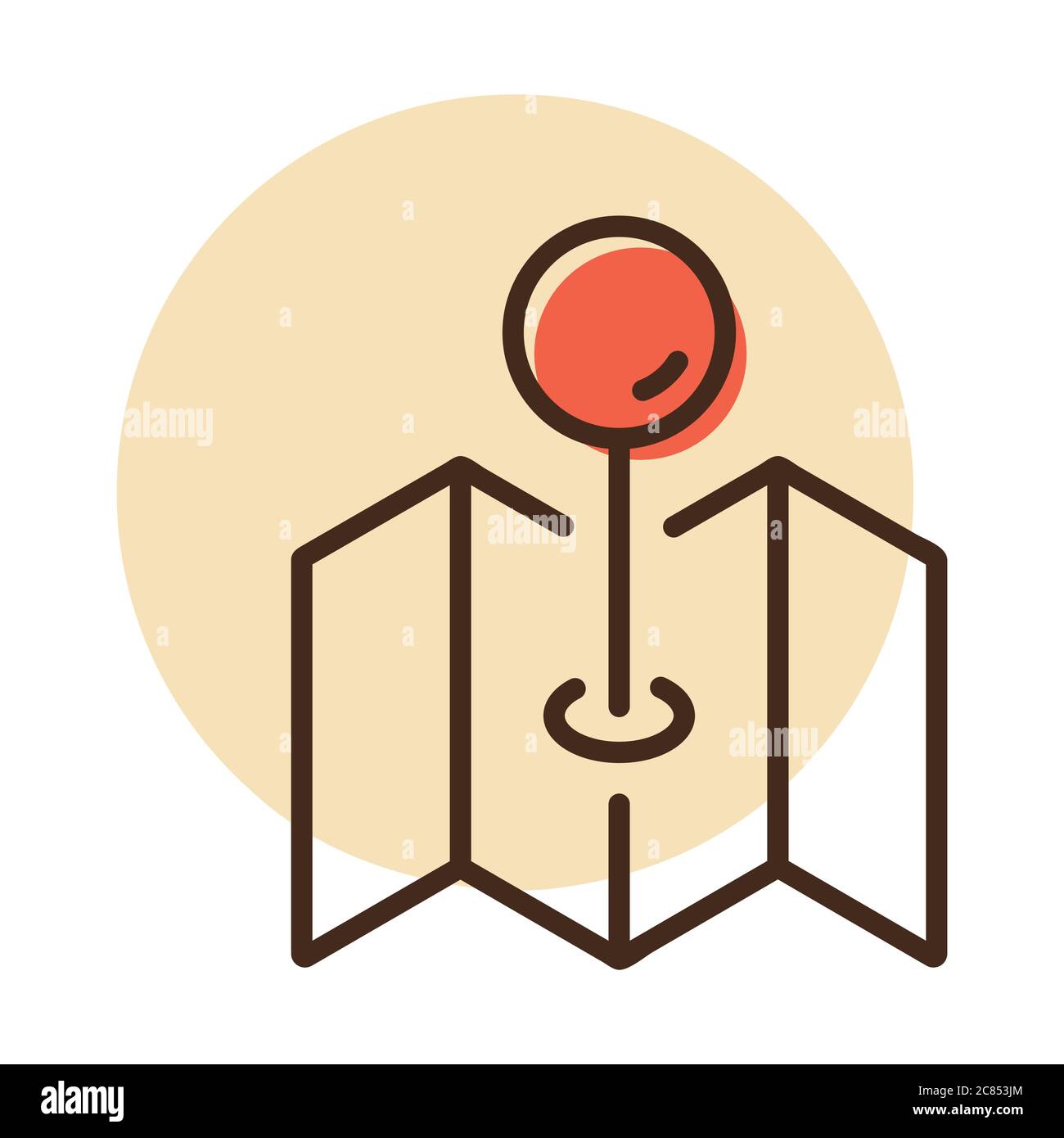 Map with pin, geo locate, pointer vector icon. Navigation sign. Graph ...