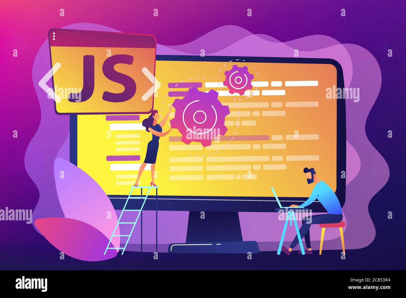 JavaScript concept vector illustration Stock Vector Image & Art - Alamy