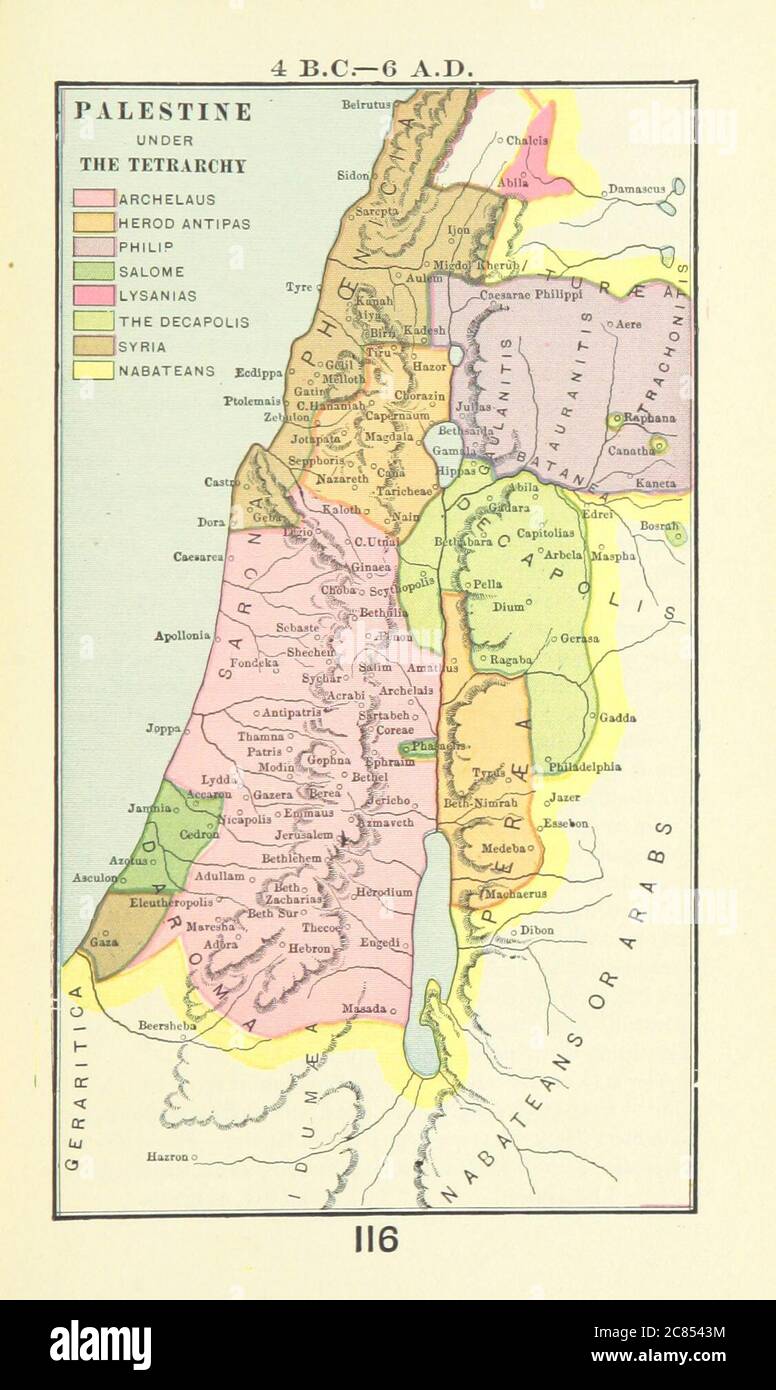 Vintage Map Of The Holy Land High Resolution Stock Photography and ...