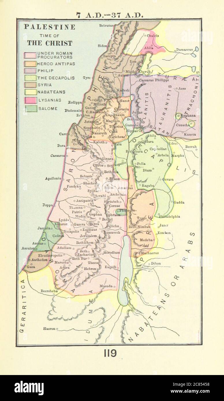 Vintage Map Of The Holy Land High Resolution Stock Photography and ...