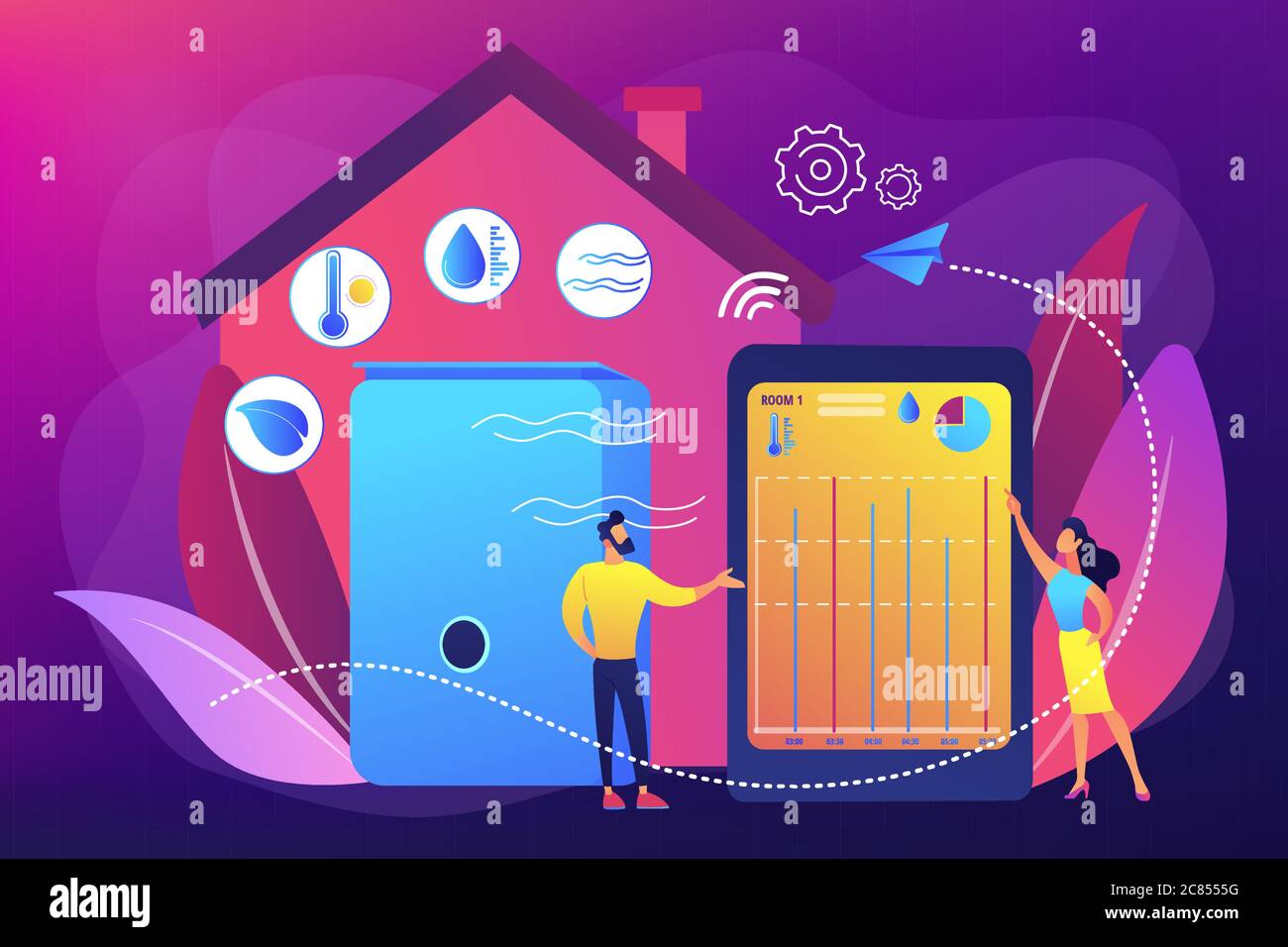 Air quality monitor concept vector illustration Stock Vector Image & Art Alamy