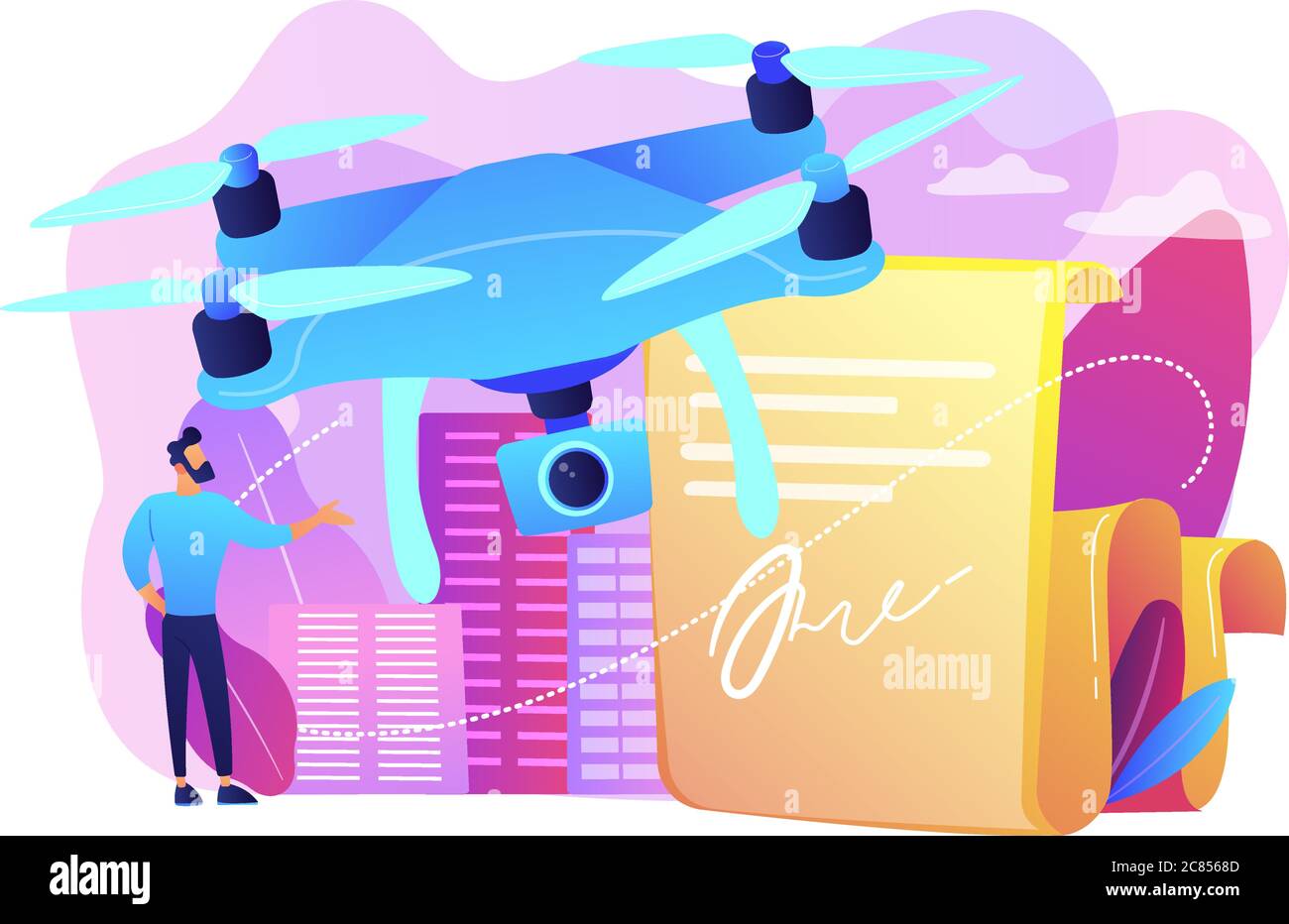 Drone flying regulations concept vector illustration Stock Vector Image