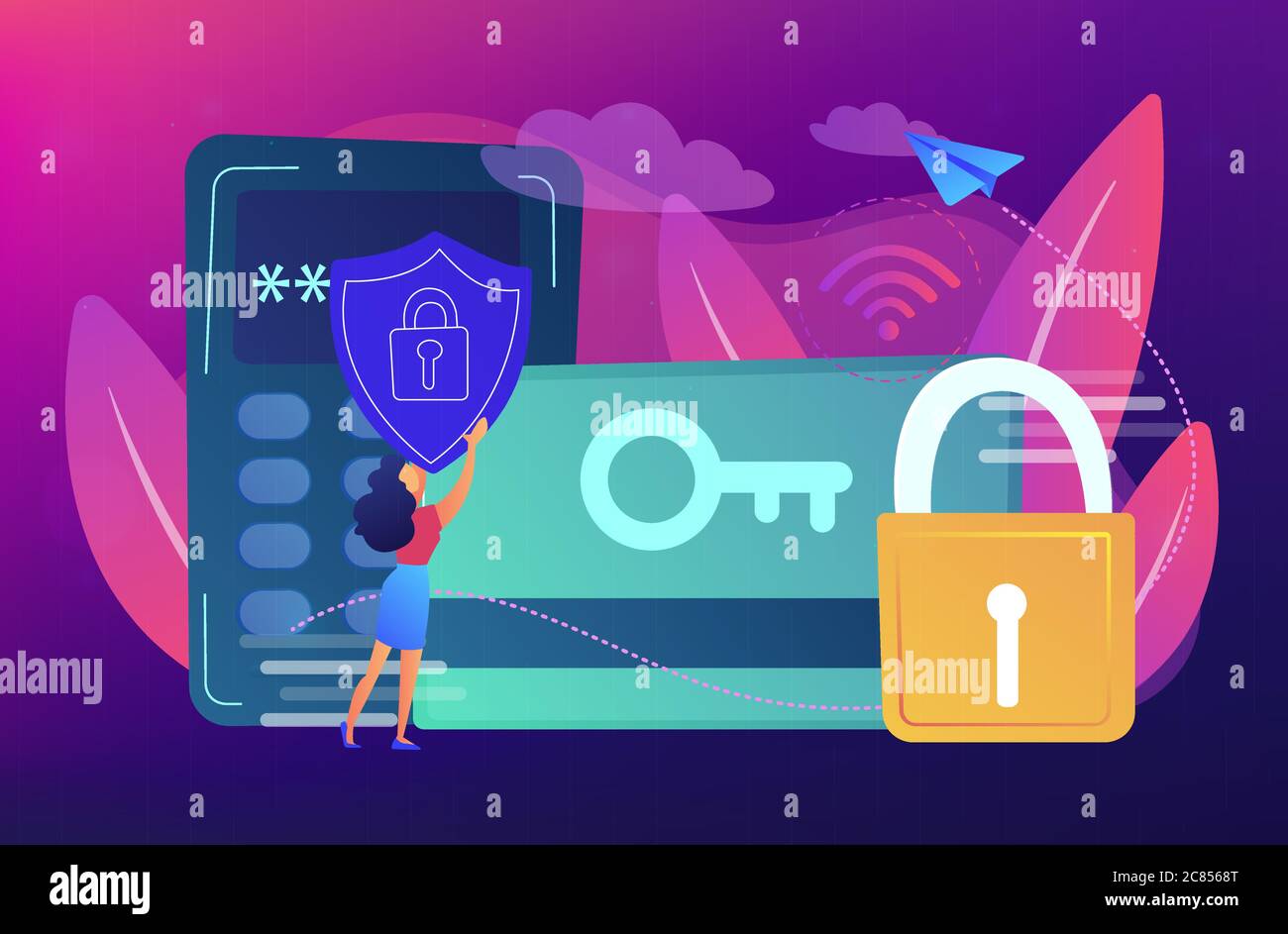 Security access card concept vector illustration Stock Vector Image ...